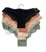 New-Adrienne Vittadini panties size Small five-pack multicolor lace bikini