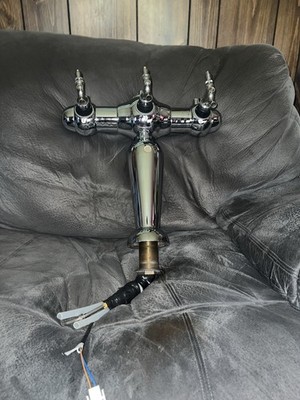NICE Chrome Glycol Cooled 3 Tap Contemporary Heavy Duty Beer Tap System 