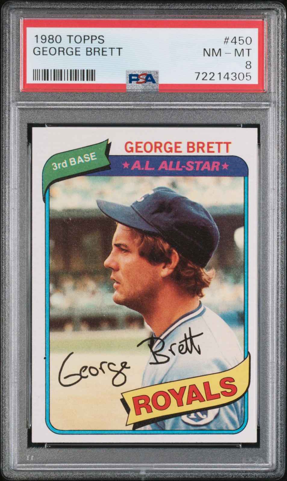 1980 Topps #450 George Brett PSA 8