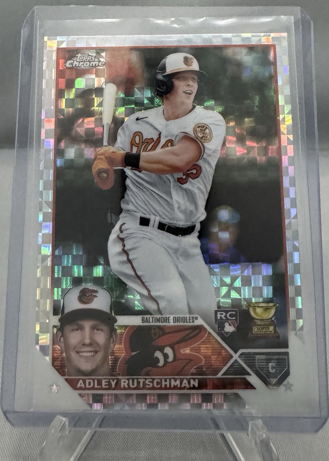 2023 Topps Chrome Adley Rutschman X-Fractor (RC) #1 Baltimore Orioles