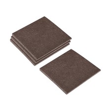12pcs Felt Furniture Pads 90x90mm Self Adhesive Square Floor Protector Brown