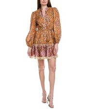 Adrianna Papell Bishop Sleeve A-Line Dress Women's