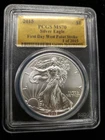 2015 $1 Silver Eagle First Day West Point Strike Gold Foil Label MS70 PCGS ~L👀K