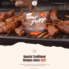 Barbeque Websites Design for Sale with Free VPS Web Hosting