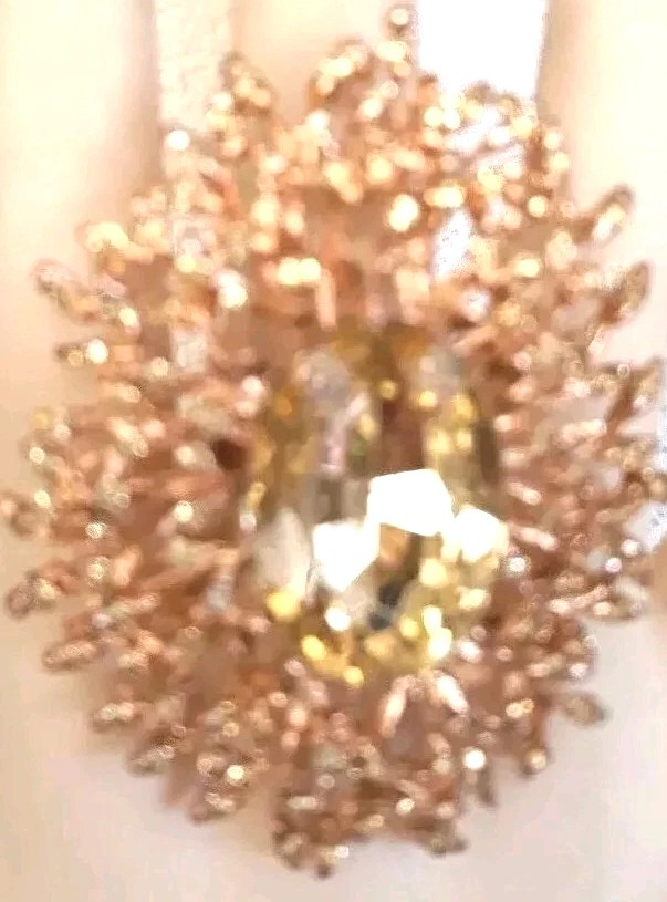 Bague Réglable Magnifique Avec Fleur, Pierres Et Strass Multicolores - Finition Dorée