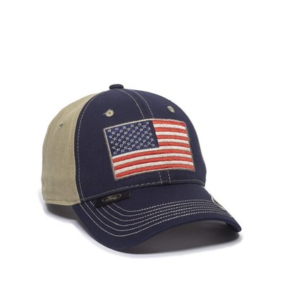 Ford American Flag Baseball Hat, Hook/Loop Tape Closure, Cotton Cap for Men, One