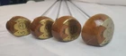 Vintage Middleground Golf Club Set Of 1 3 4 5 Woods Oil Hardened Brass Soleplate