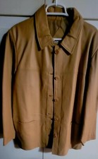 Genuine Leather Unisex Coat, Donna Modar Light Brown