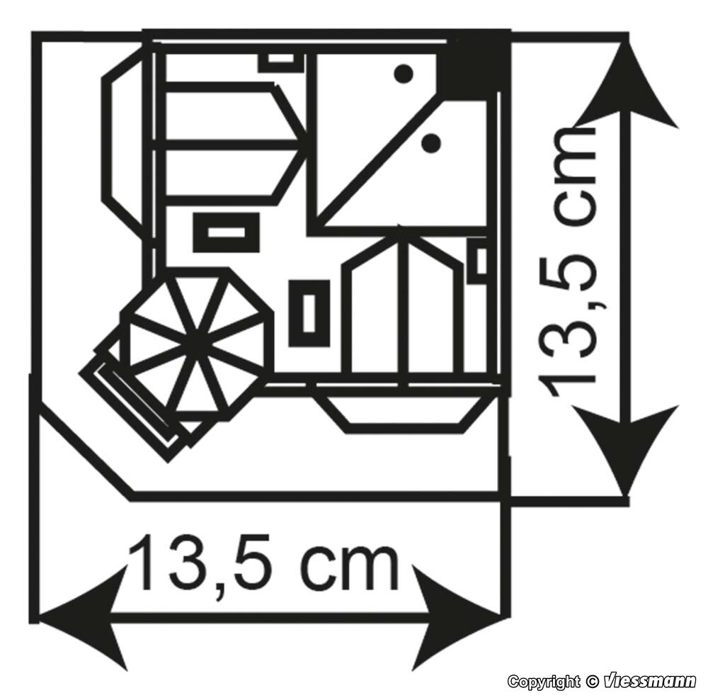 Kibri H0 - Décor - Maison d'angle avec rue Stadshuizen