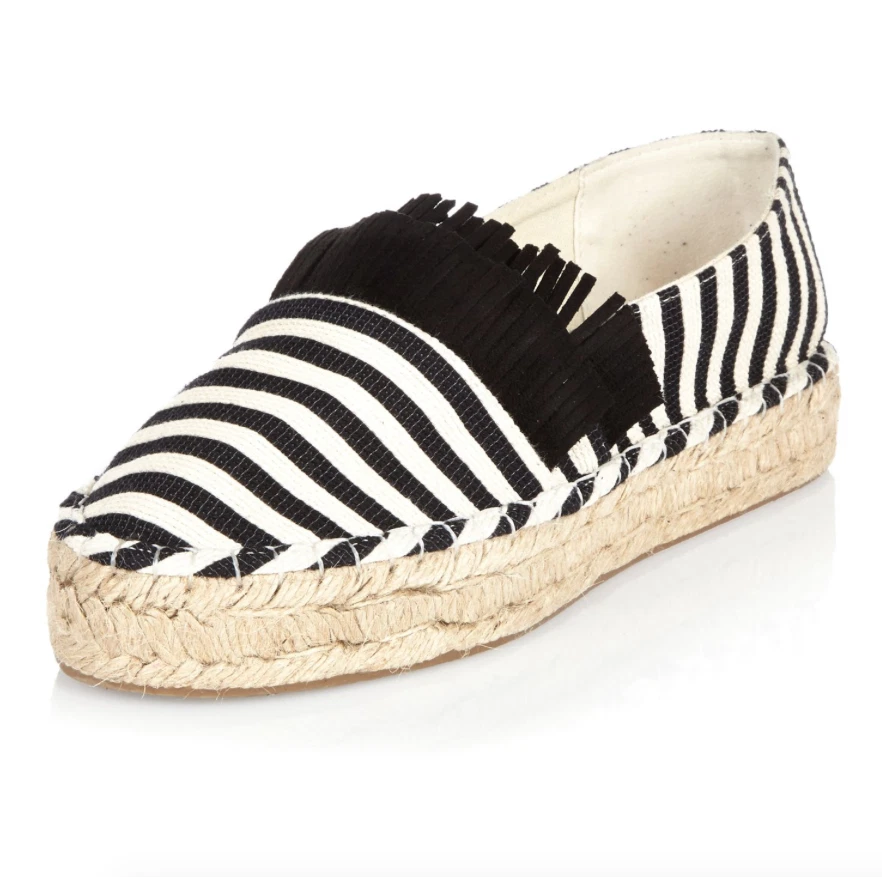River Island Women Striped Espadrilles Sandals Size 3 8 RRP 24