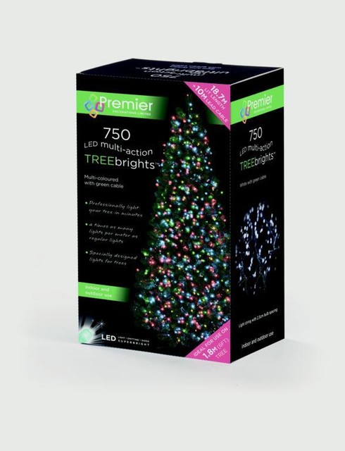 Premier LV152007M 750 LED Treebrights Light String Multi Coloured for ...