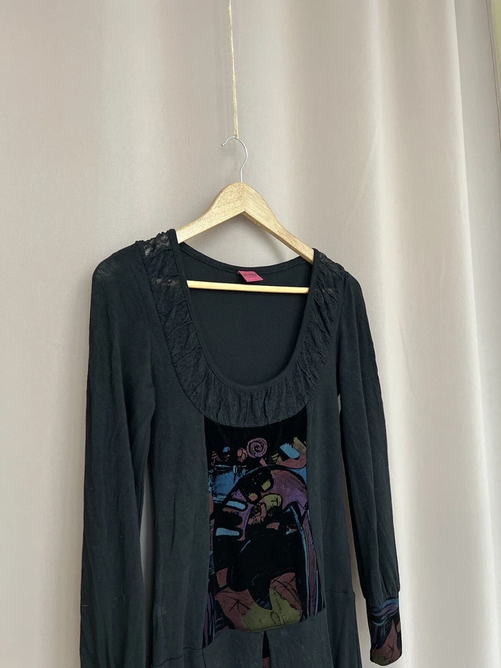 Save the Queen женское платье цветной абстрактный длинным рукавом с подкладкой размер S - Изображение 3 из 4