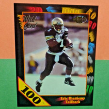 1991 Eric Bieniemy Rookie Wild Card 100 Stripe Colorado Buffaloes #54 Chargers. rookie card picture