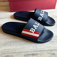 Bally Mens Simon Sandals Slide US 8 Ink Blue