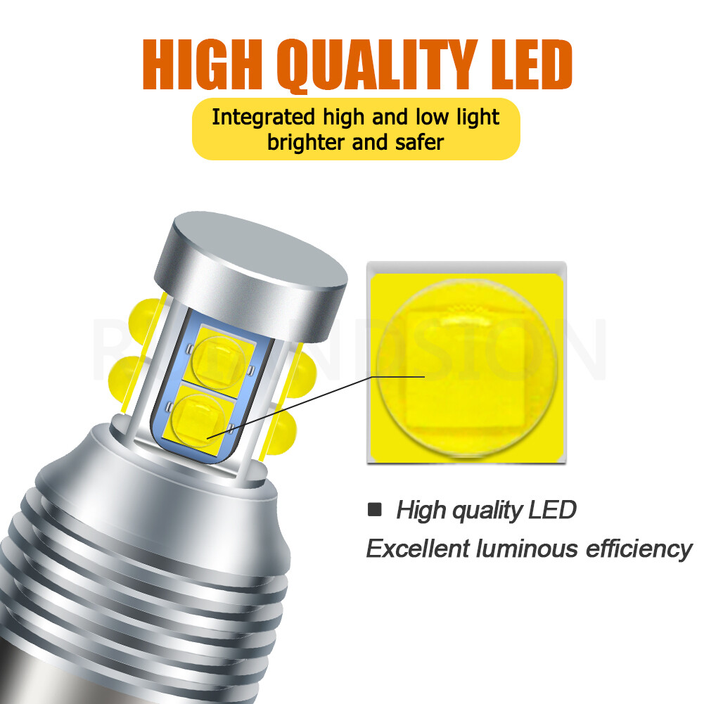 Lampadina LED Ruiandsion BAX15D Per Moto, Luce Abbagliante/anabbagliante, 6V-30V, 6000K Bianco, 800 Lumen - Foto 2