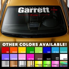 Turbo By Garrett Boosted Windshield Banner Vinyl Decal Sticker 28x5 Turbo By Garrett Boosted Windshield Banner Vinyl Decal Sticker 28x5