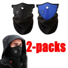 2-packs Winter -Cold Protection Mask - Motorcycle Mask Neck Warm Neoprene Fleece