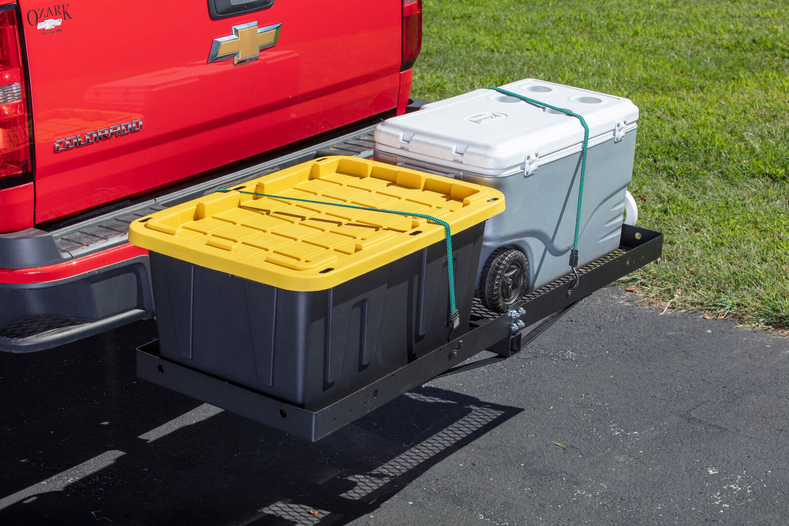 500lbs Folding Rack Cargo Basket Trailer Hitch Mount Luggage Carrier