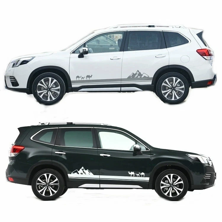 Waist Line Car Sticker For Subaru Forester Graphics Mountain Side Door Decals Foto 2 de 4
