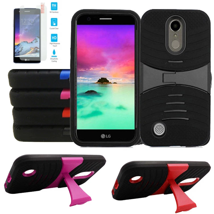 Phone Case For LG Aristo 2,Tribute Dynasty Heavy Duty Armor Cover Tempered Glass