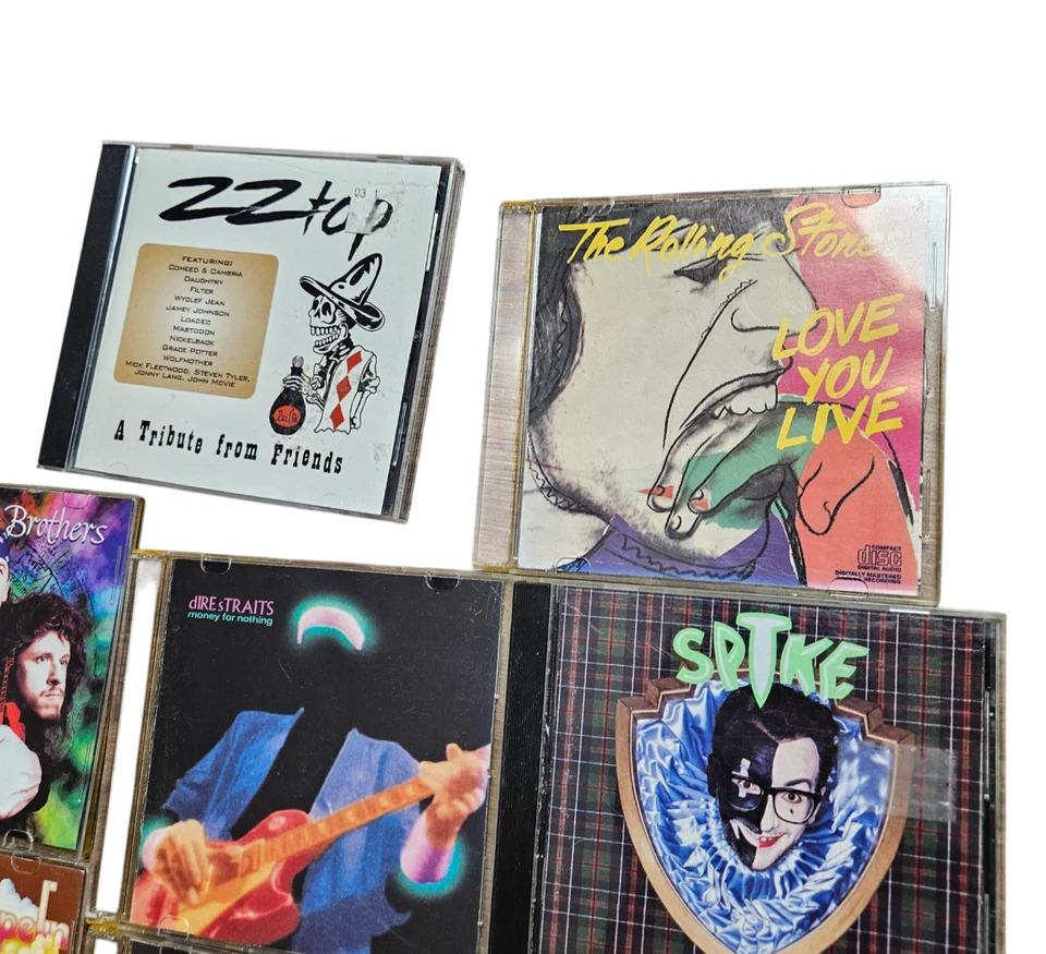 Lot of 8 Rock CDs - ZZ Top, The Rolling Stones, Dire Straits, Santana, Hot Tuna - Image 3 of 4