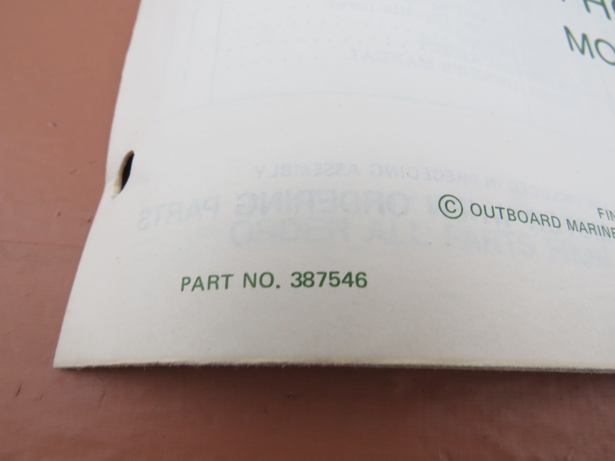 1976 Johnson 4 hp 4R76, 4W76 Parts Catalog 387546 | eBay