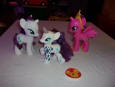 My Little Pony MLP G4  Ponies  large size 7" - 9" lot of 3 (B)