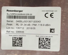 New - ROSENBERGER - SLJ12RPW-64M64M-25FT-00 - LDF4 D-CLASS WITH HELIAX SUREGUARD