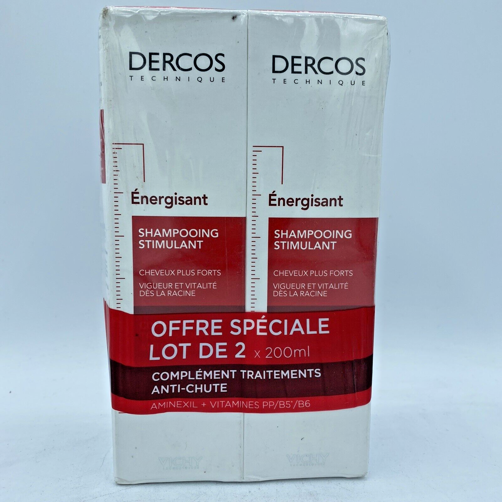 VICHY DERCOS TECHNIQUE Shampooing Stimulant Pack Of 2 x 200ml  A95