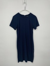Sharagano Dress Womens 4 Blue Knit Back and Side Zippers