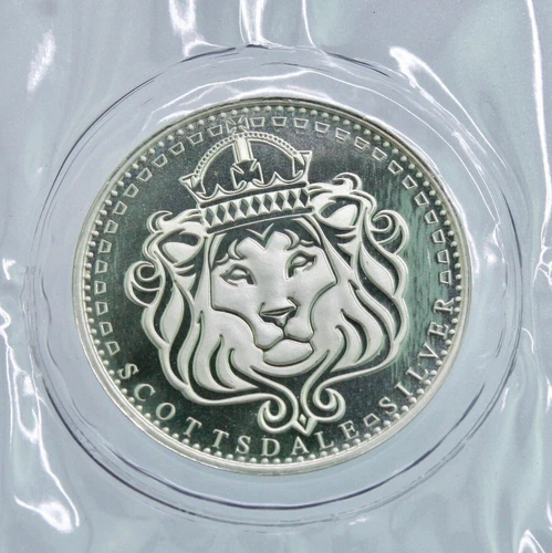 Omnia 1 oz .999 Silver Scottsdale MInt Bullion Round Proof like Lion BU Sealed