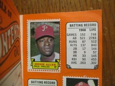 Philadelphia PHILLIES 1969 Topps Stamp Album(Compl. w/RICHIE ALLEN/JOHN CALLISON
