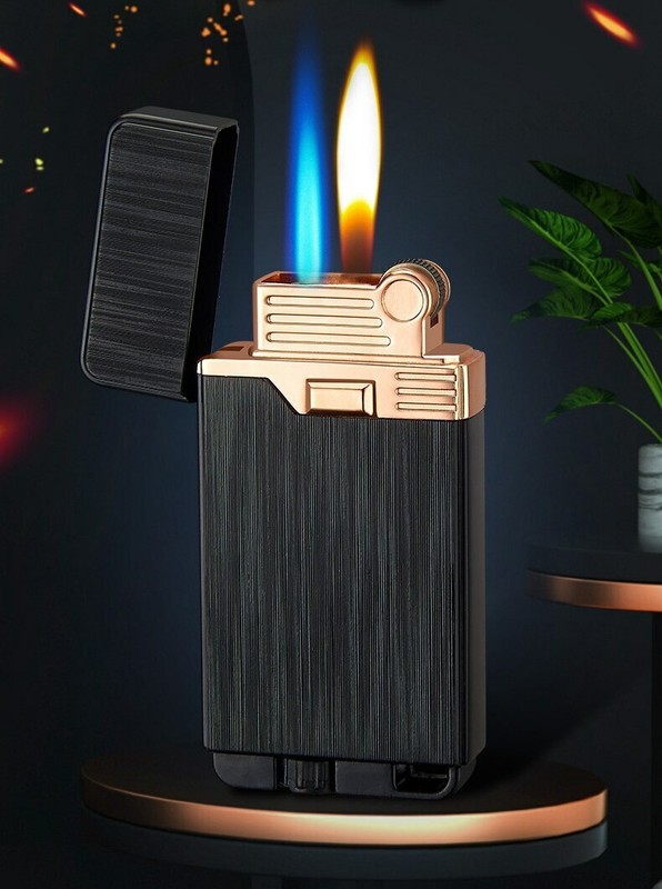 VIPER TWO FLAMES SOFT AND TORCH FLAME CIGAR CIGARETTE LIGHTER EASY SWITCH BUTTON