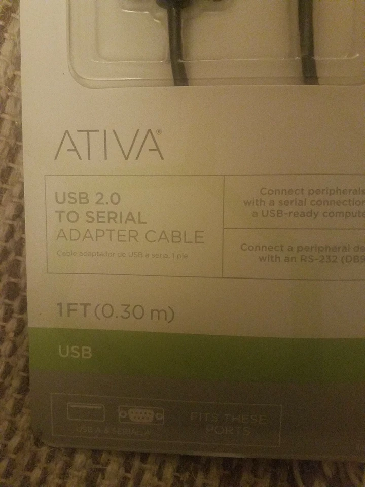 Ativa USB 2.0 To Serial Adapter Cable 1 Ft  - Image 2 of 4