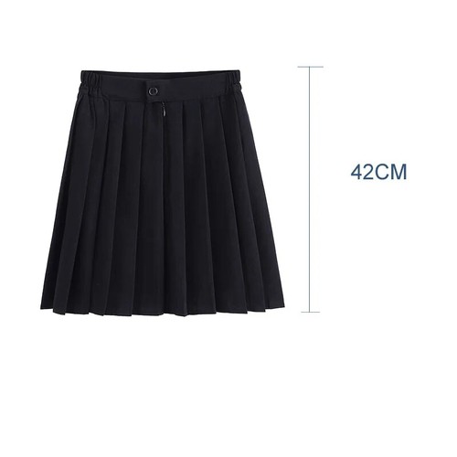 School Girls Student Uniform Pleated Skirts Elastic Waist Cosplay Cosutme - Picture 7 of 26