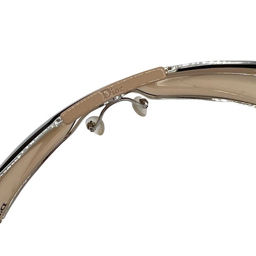 Christian Dior Sunglasses Oversized Shield Rimless Visor Beige Viktim 1 Vintage - Picture 8 of 8