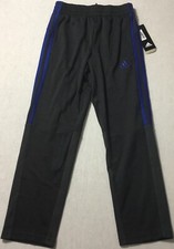 Adidas YOUTH Track Boys Sweat Pants Black Blue AK5556 Size S