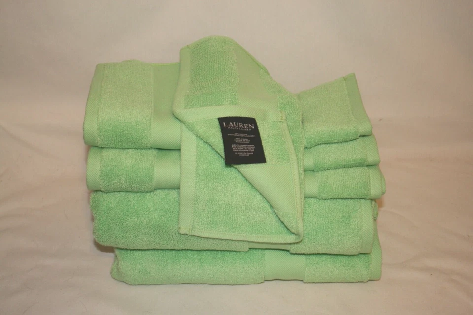 Ralph Lauren Wescott Islnd Grn (Island Green) Eight Piece Bathroom Towel Set New - Image 3 of 3