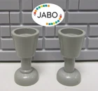 (A12/16/8) Lego 2x 2343 Chalice Cup Vintage Light Gray 10030 1584 6060 6923 6464