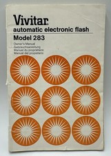 Vivitar 283 Electronic Flash Instruction Manual Original multi-language