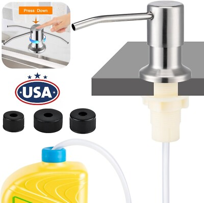 #ad Stainless Steel Soap Dispenser Extension Tube Kit for Kitchen Sink Hand Pump USA $12.58