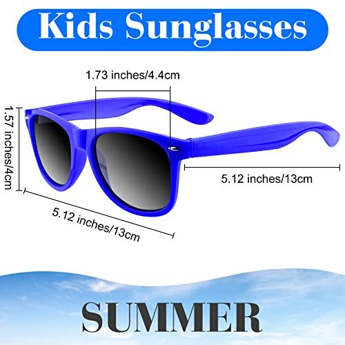 MIAHART 24Pcs Kids Party Sunglasses Bulk Neon Colors Glasses for Summer Beach... - Picture 3 of 7