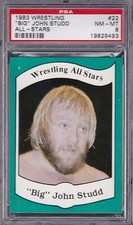 1983 Wrestling All Stars #22 BIG JOHN STUDD PSA 8 NM/MT CENTERED  JOHN MINTON  