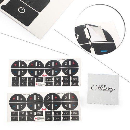 AC Dash Button Repair Kit Decal Stickers Dash Replacement for 2007-13 Chevy GMC