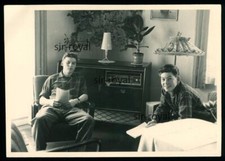 Musiktruhe Röhrenradio Inneneinrichtung 1960er Wohnzimmer Jungmann - Foto 10x7cm