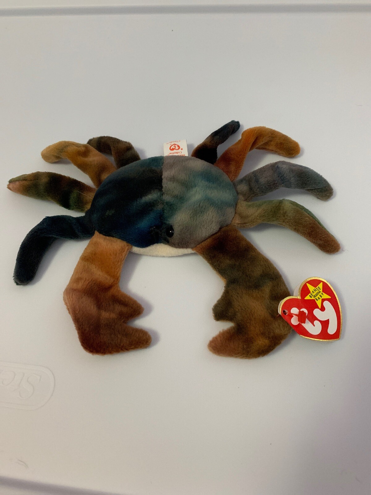 Collectible TY Beanie Baby Claude the Crab 1996 Retired Rare EUC Errors
