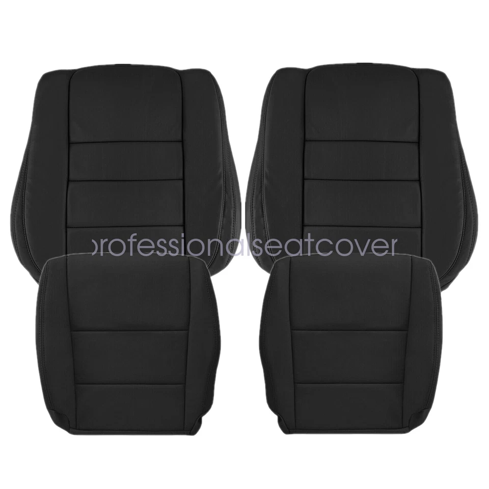 For 2008-2012 Honda Accord 4-Door Driver & Passenger Leather Seat Cover Black - Image 3 of 4