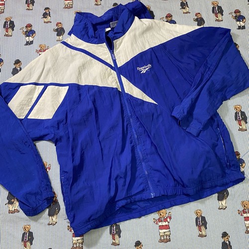 VTG Reebok Big Logo Lined Windbreaker 