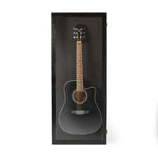 Acoustic Guitar Display Case, Guitar Display Wall Case Hardwood & Acrylic Case