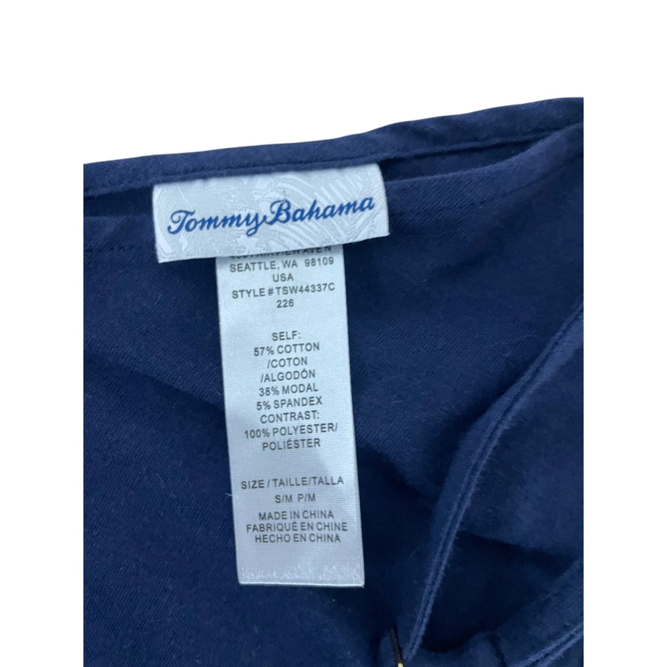 Tommy Bahama Scarf Dress Women S/M PM Blue Spaghetti Strap Swim Cover Up V Neck - Image 3 of 4